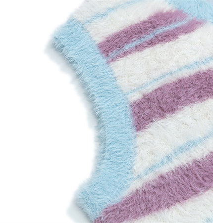 Colour-Block Stripe Sweater Vest
