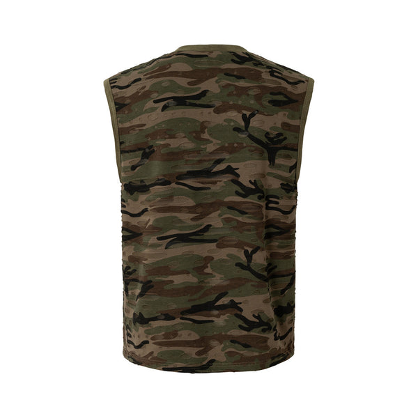 Distressed Camo Wide-Shoulder Tank — 2