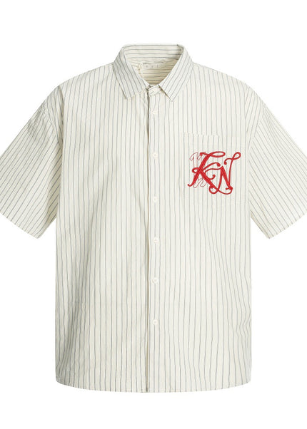 Stripe Embroidered Shirt