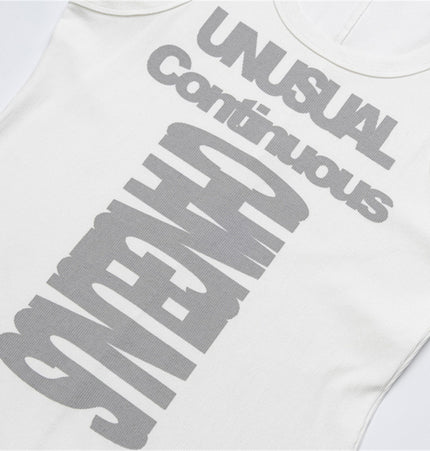 Letter Print Slim-Fit Tank