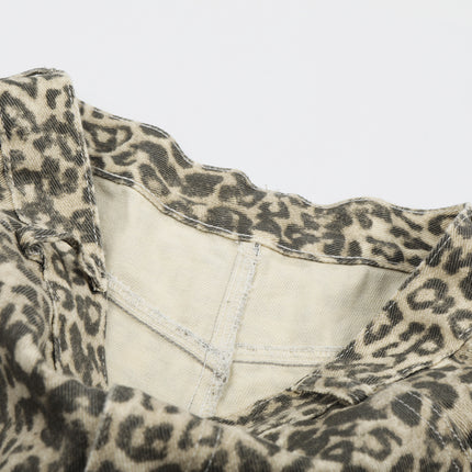 Leopard Print Cargo Shorts