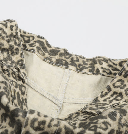 Leopard Print Cargo Shorts