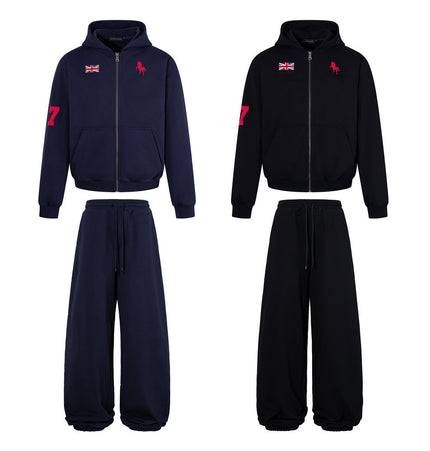No. 7 Appliqué Hoodie Set