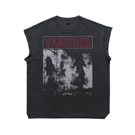 ONSEVENINE American street sleeveless vest for men, heavyweight pure cotton washed vintage vintage summer loose vest