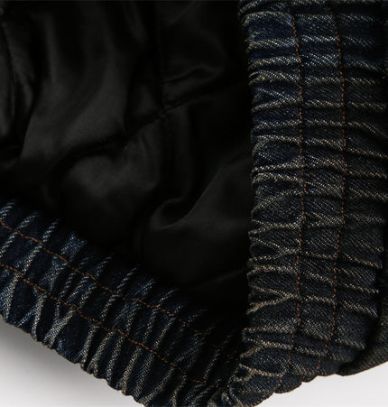 Fur-Collar Hooded Denim Jacket