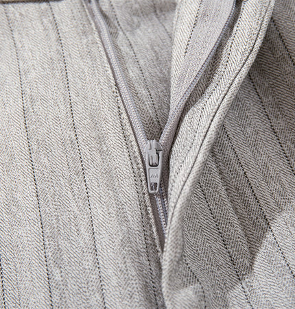 Pinstripe Double-Breasted Suit Set