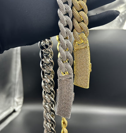 1. Long Hook Cuban Chain Hip-Hop Personality Trendy Daily Wear Men's Necklace Hip-Hop European and American Exaggerated Necklace