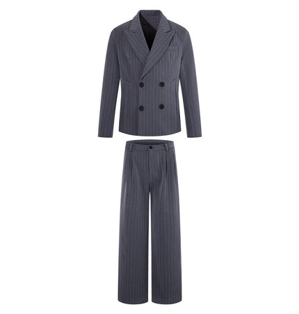 Relaxed Pinstripe Suit Set