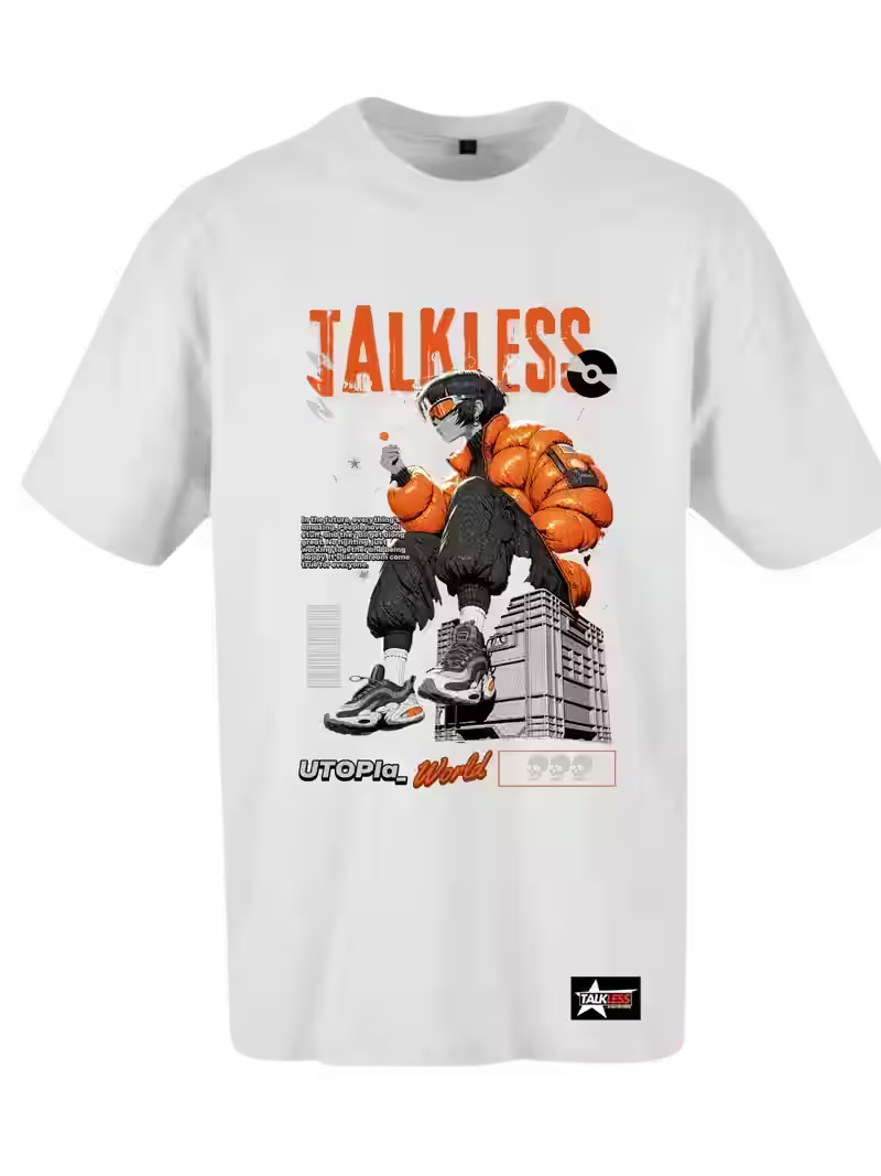 TALKLESS unisex oversize T-Shirt Short sleeve streetwear — The TL Studio
