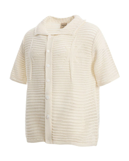 Mein Shop 0 Apricot / M American Retro Simple Loose Design Short Sleeve Shirt