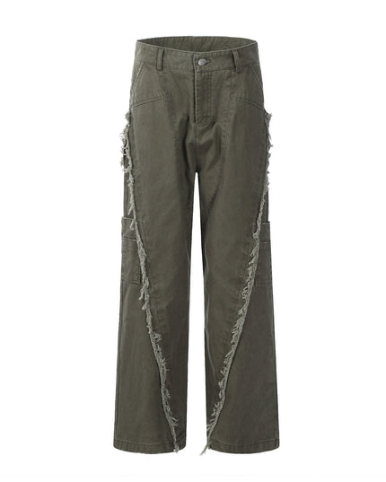 Mein Shop 0 Army Green / S American Retro Cleanfit Loose Heavy Industry Washed And Worn Overalls