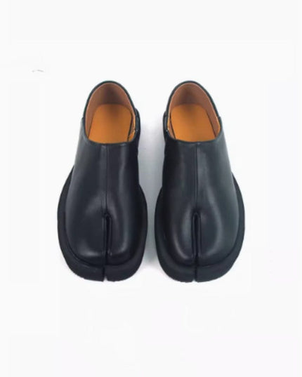 Mein Shop 0 Black / 35 Velvet Hoof Luxe: Genuine Leather Split Toe Shoes—-4611