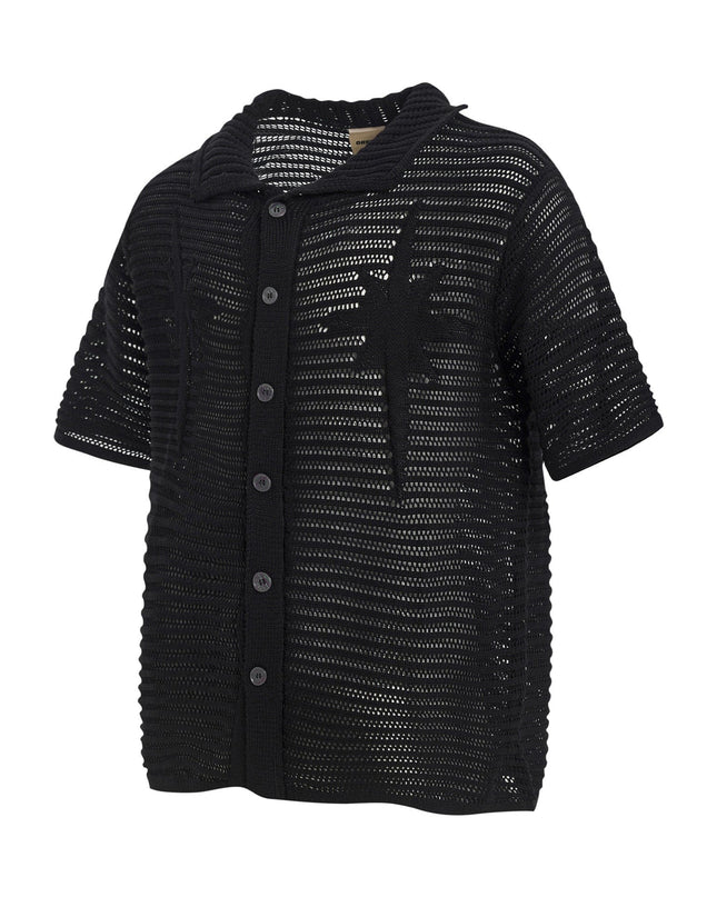 Mein Shop 0 Black / M American Retro Simple Loose Design Short Sleeve Shirt