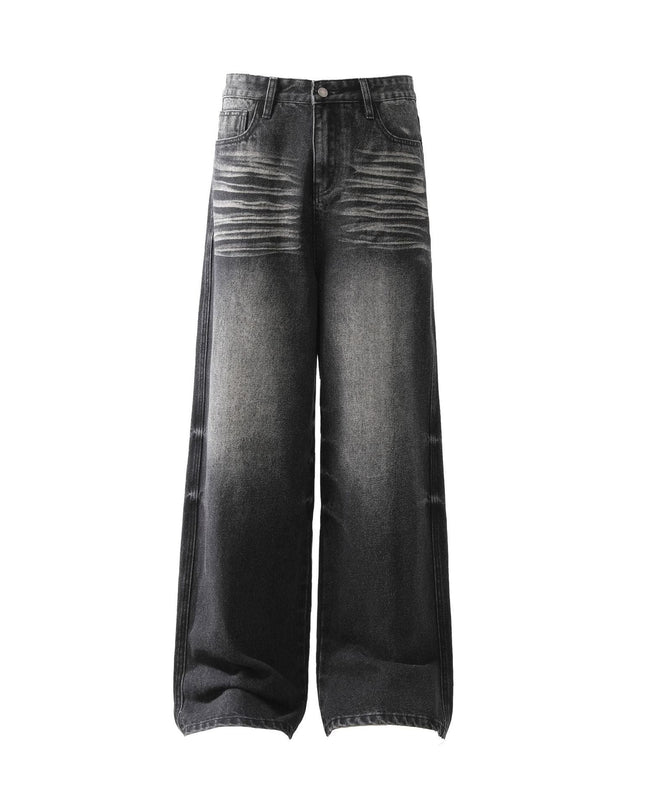 Mein Shop 0 Black / S Retro washed Straight Jeans—9818