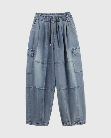 Mein Shop 0 Blue / S Urban Drift Washed Wide-Leg Jeans—7936