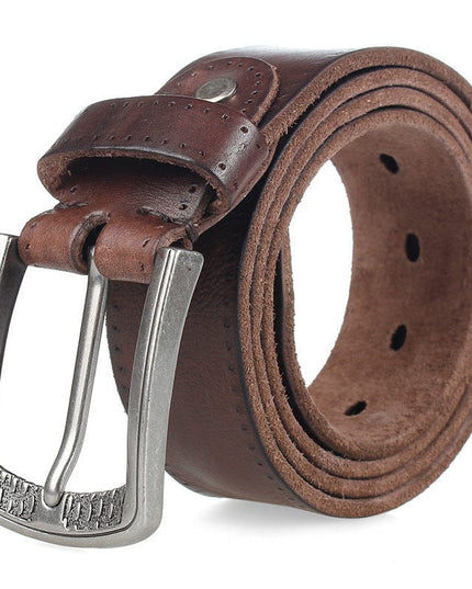 Mein Shop 0 Brown / 105cm Alloy Charm Leather Belt—-0898