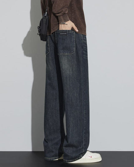 Mein Shop 0 Cement Gray / 28 Retro Nostalgic Straight Jeans —9871
