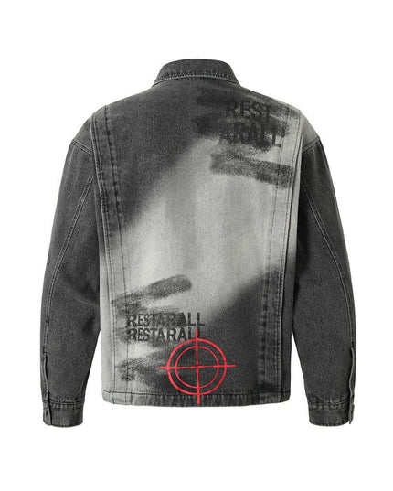 Mein Shop 0 Dark Fun Abstract Printed Coat Jacket—7343