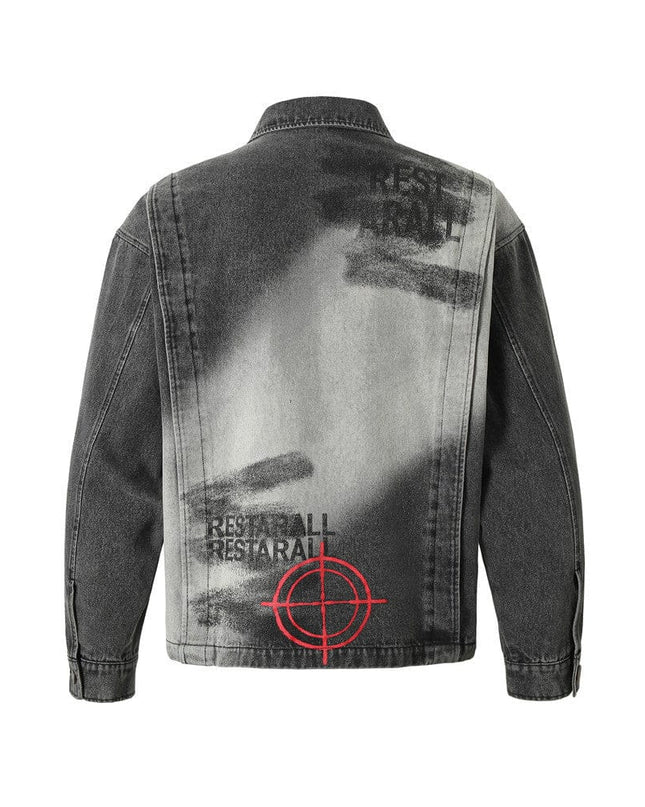 Mein Shop 0 Dark Fun Abstract Printed Coat Jacket—7343