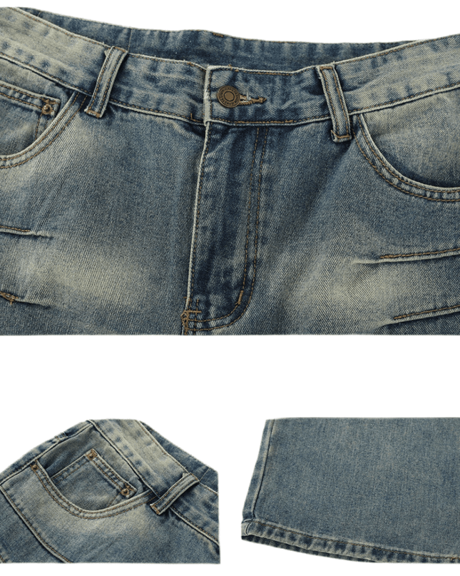 Mein Shop 0 Faded blue Straight Jeans—9356