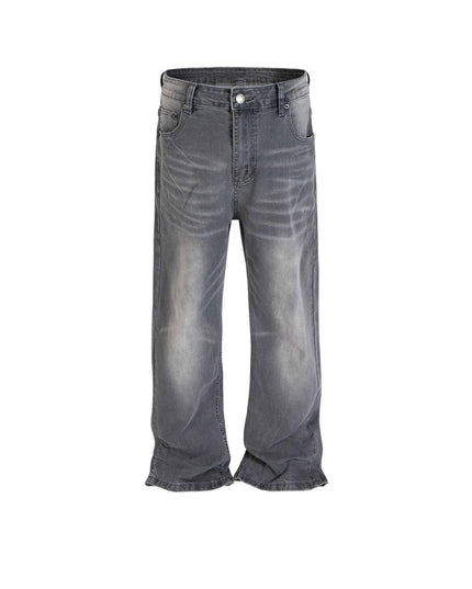 Mein Shop 0 Gray / S Vintage Washed Straight Neutral Jeans—4833