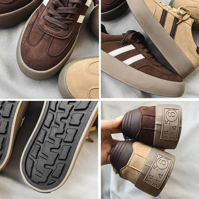 Mein Shop 0 Leather Platform Casual Brown Men's Shoes