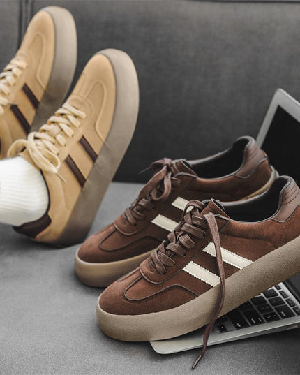 Mein Shop 0 Leather Platform Casual Brown Men's Shoes