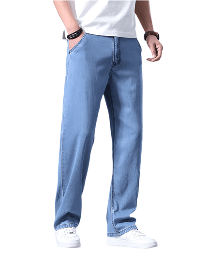 Mein Shop 0 Light Blue / 28 Lyocell Comfort Straight Jeans—9477