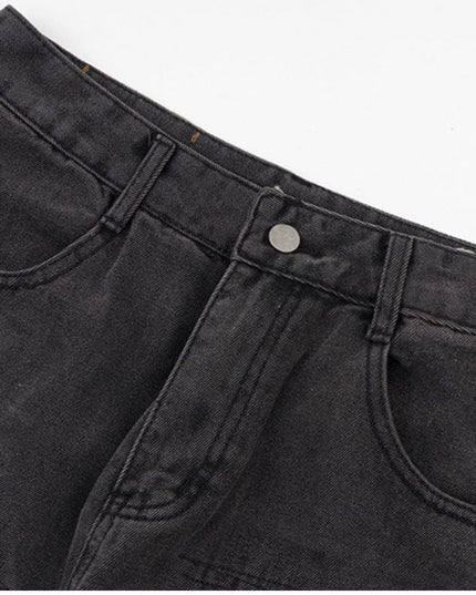 Mein Shop 0 Light Web Destrssed Loose Straight Jeans—9087