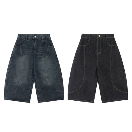 Mein Shop 0 MetroCool Solid Casual Denim Shorts—-3422