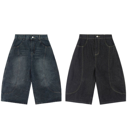 Mein Shop 0 MetroCool Solid Casual Denim Shorts—-3422