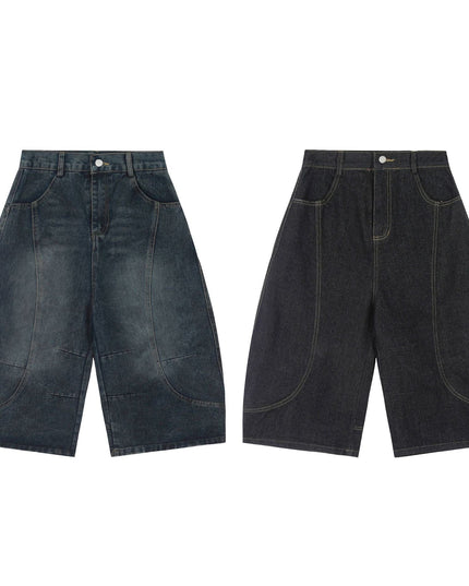 Mein Shop 0 MetroCool Solid Casual Denim Shorts—-3422