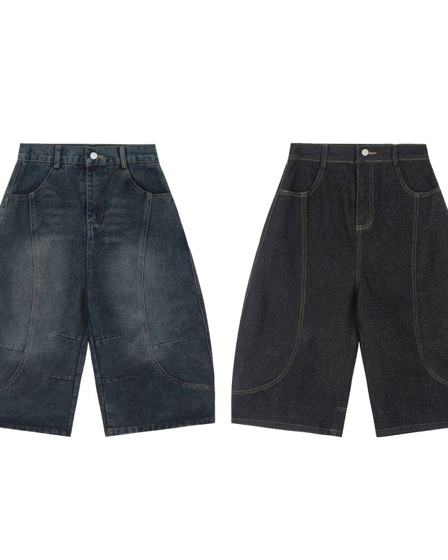 Mein Shop 0 MetroCool Solid Casual Denim Shorts—-3422