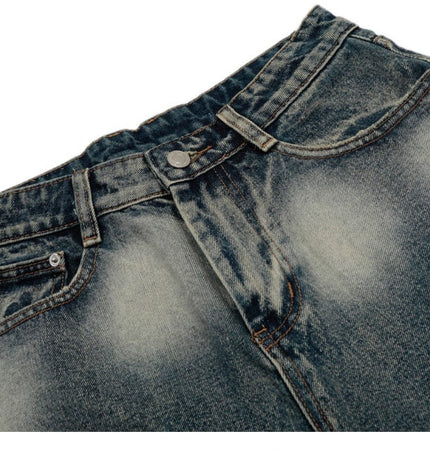 Mein Shop 0 Punk Tie-dye Denim short—-8244