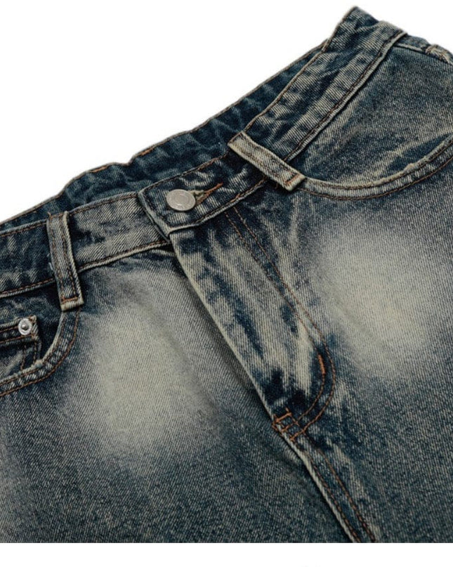 Mein Shop 0 Punk Tie-dye Denim short—-8244