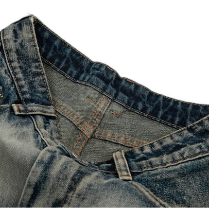 Mein Shop 0 Punk Tie-dye Denim short—-8244