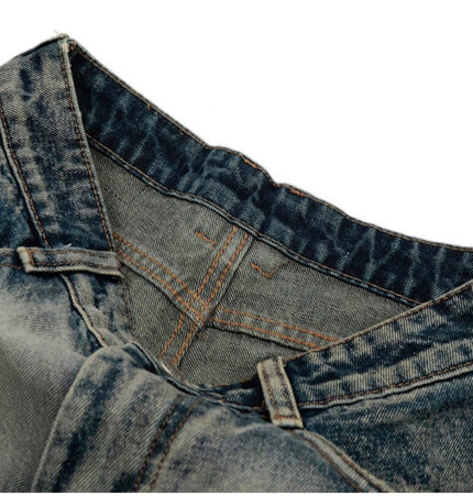 Mein Shop 0 Punk Tie-dye Denim short—-8244