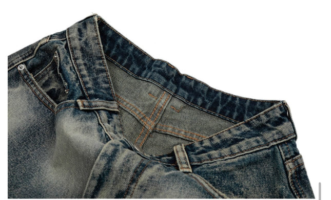 Mein Shop 0 Punk Tie-dye Denim short—-8244