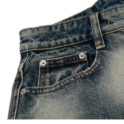 Mein Shop 0 Punk Tie-dye Denim short—-8244