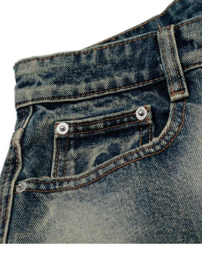 Mein Shop 0 Punk Tie-dye Denim short—-8244