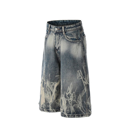 Mein Shop 0 Punk Tie-dye Denim short—-8244
