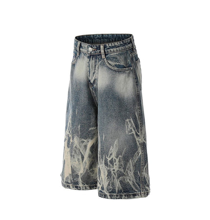 Mein Shop 0 Punk Tie-dye Denim short—-8244