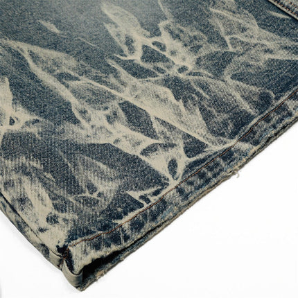 Mein Shop 0 Punk Tie-dye Denim short—-8244