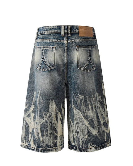 Mein Shop 0 Punk Tie-dye Denim short—-8244