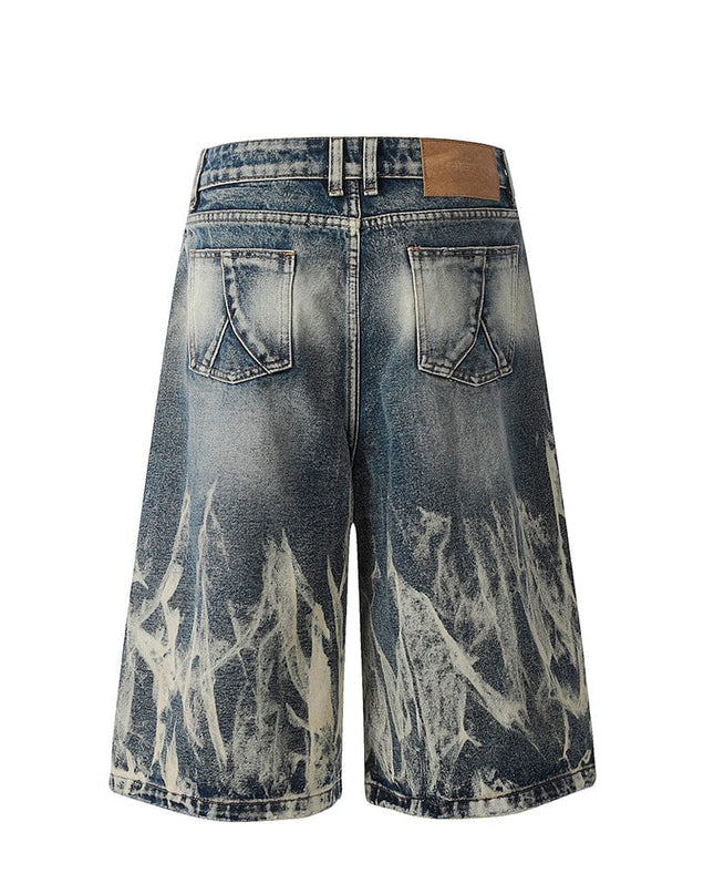 Mein Shop 0 Punk Tie-dye Denim short—-8244