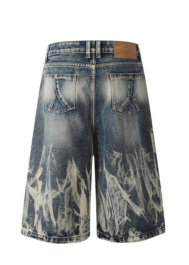 Mein Shop 0 Punk Tie-dye Denim short—-8244