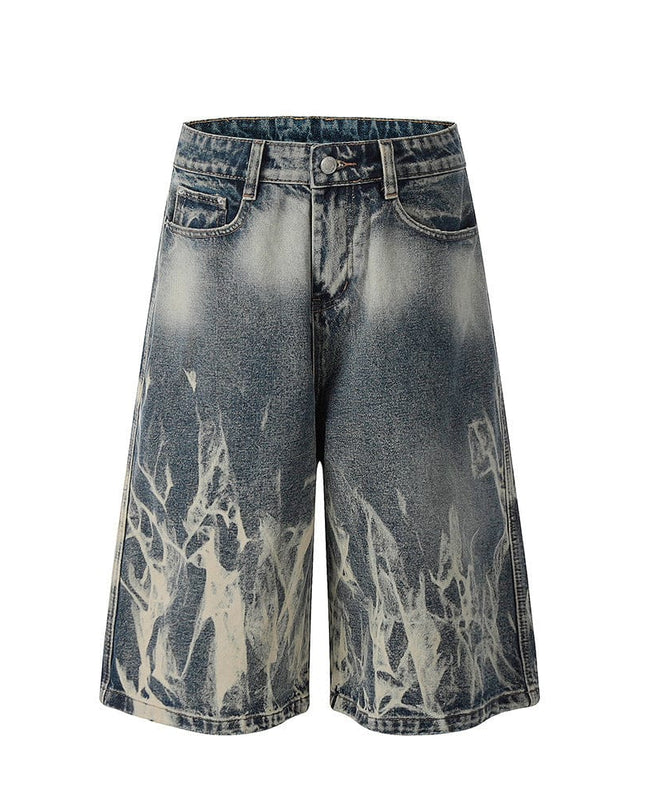 Mein Shop 0 Punk Tie-dye Denim short—-8244