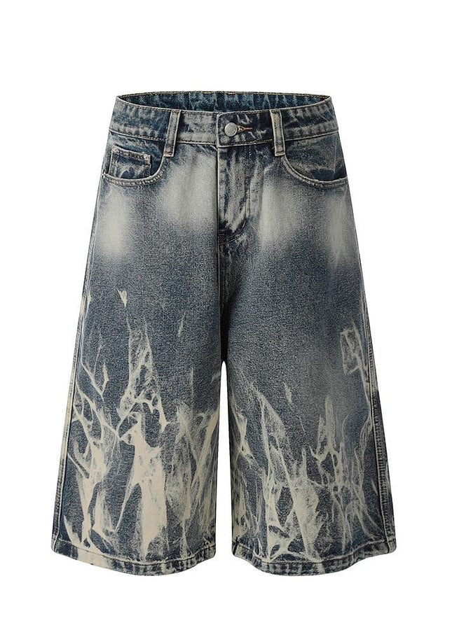 Mein Shop 0 Punk Tie-dye Denim short—-8244