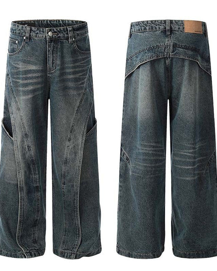 Mein Shop 0 Retro Heavy Deconstruction Jeans--4452