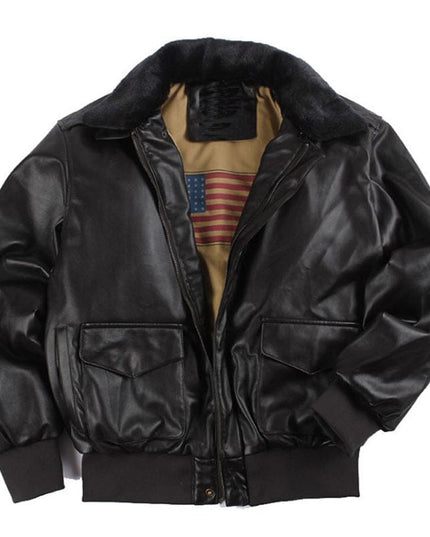 Mein Shop 0 Retro Oversized Leather Coat—-7644